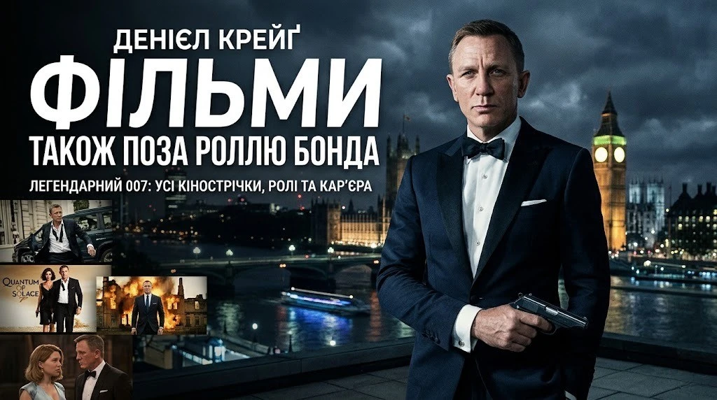 20 фільмів Денієла Крейґа в одному повному огляді